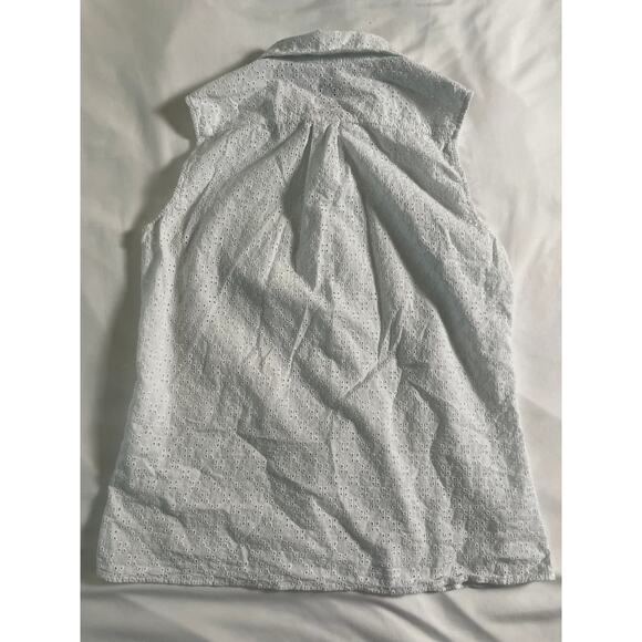 Southern Proper White Eyelit button up SZ Large - Picture 5 of 7